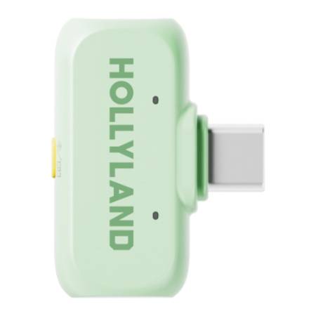 Hollyland LARK A1 Combo (Mint Green, USB-C + Lightning) - zestaw mikrofonów bezprzewodowych z etui - odbiornik